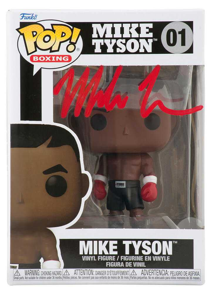 Mike Tyson Signed Boxing Funko Pop Doll #01  (Red Ink)