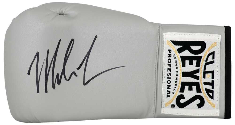 Mike Tyson Signed Cleto Reyes Silver Boxing Glove - Schwartz Authenticated