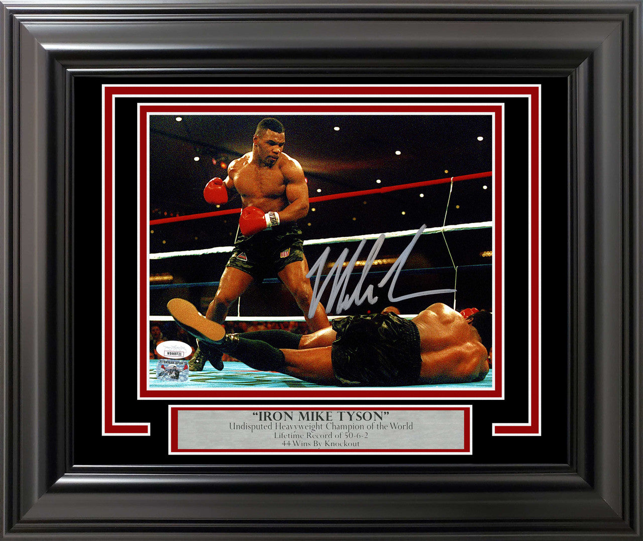 Mike Tyson Signed Framed 8x10 “Standing Over Berbick” Photo – JSA COA