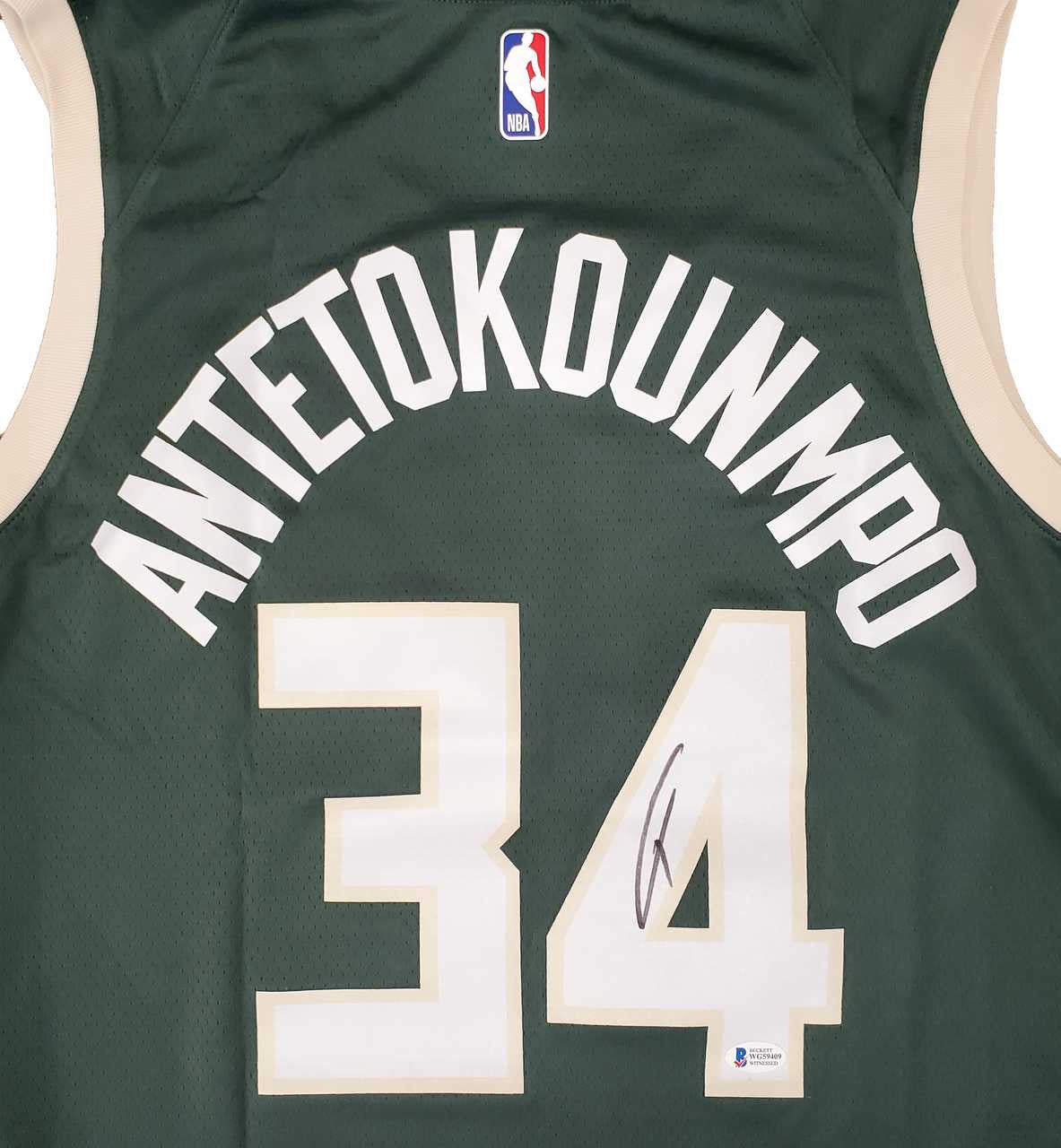 Milwaukee Bucks Giannis Antetokounmpo Autographed Green Nike Jersey Size XXL – Beckett BAS QR
