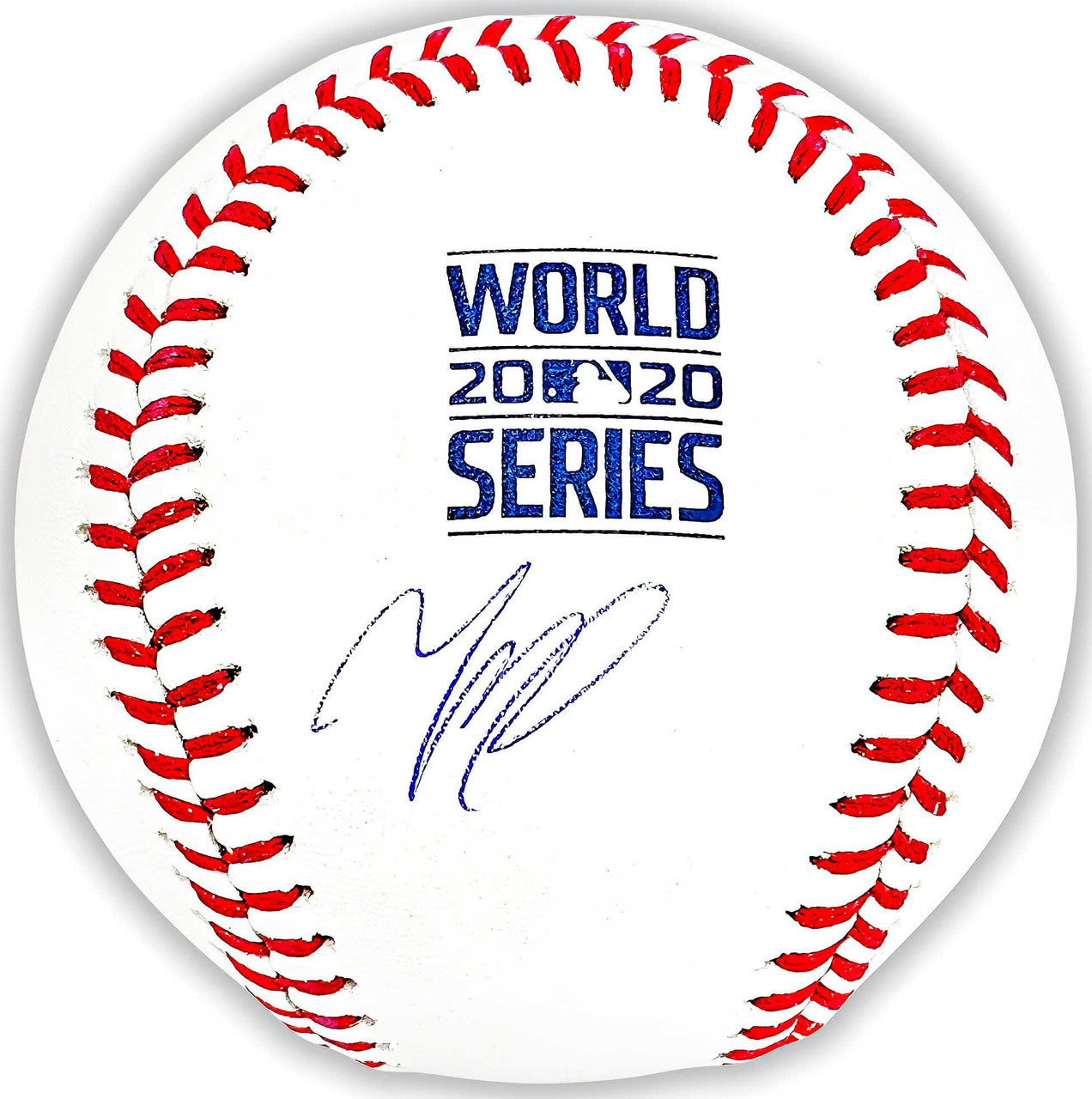Mookie Betts Signed 2020 World Series Logo MLB Baseball – Los Angeles Dodgers Beckett BAS QR