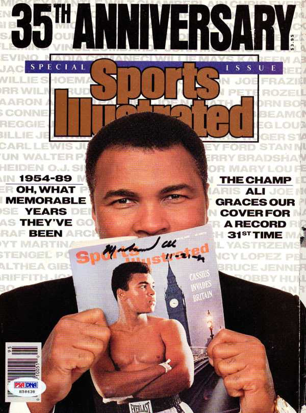 Muhammad Ali Autographed Sports Illustrated Magazine Vintage PSA/DNA #H58638