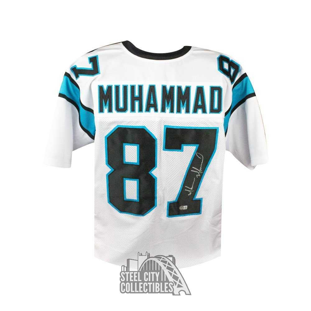 Muhsin Muhammad Autographed Carolina White Custom Football Jersey - BAS