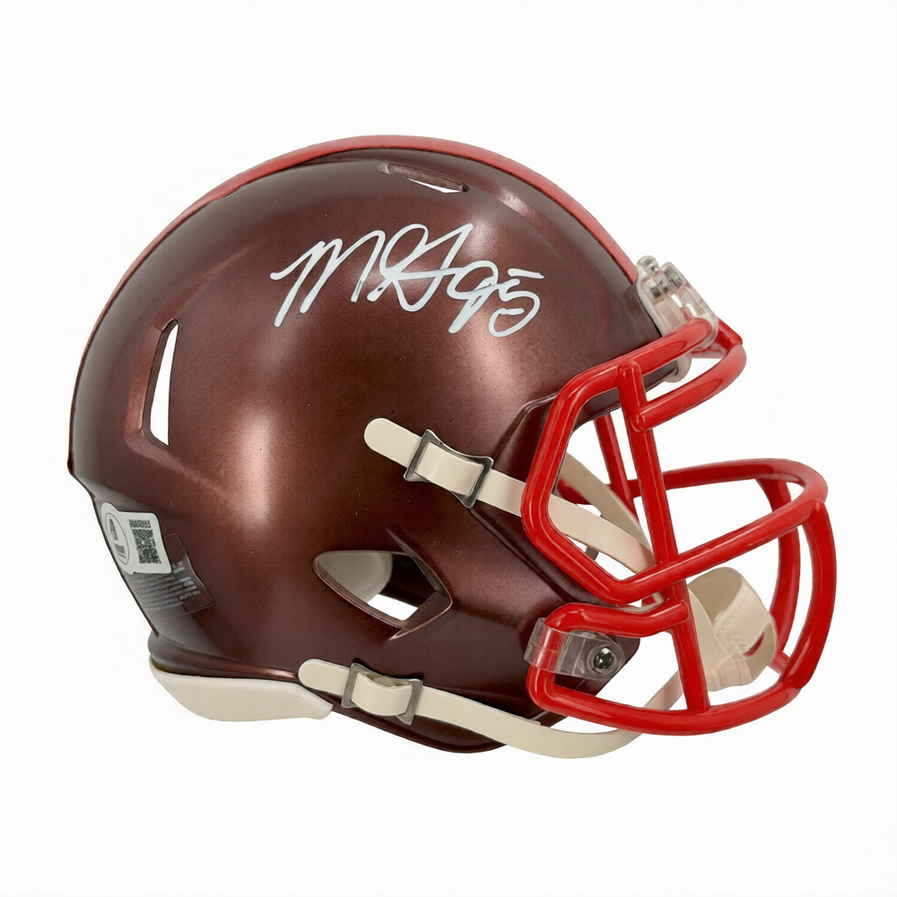 Myles Garrett Autographed Cleveland Browns Flash Mini Football Helmet BAS Authenticated