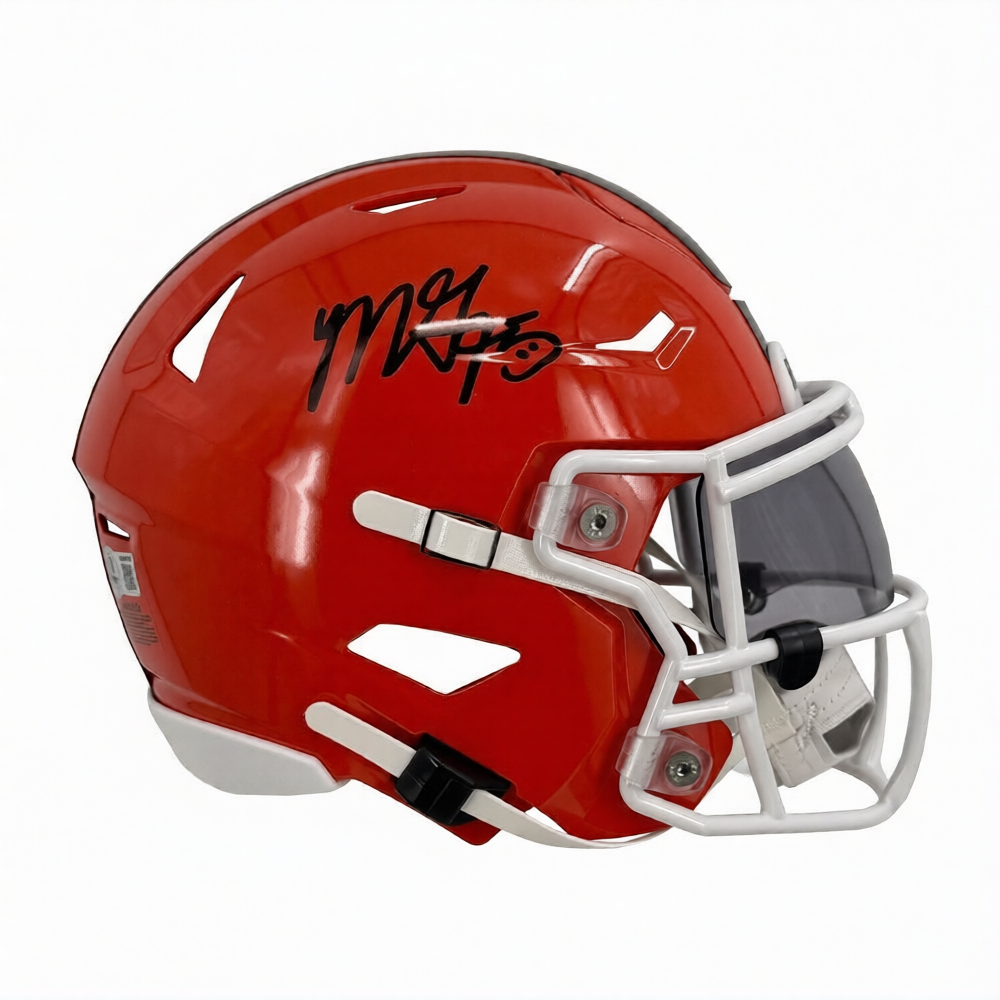 Myles Garrett Autographed Cleveland Browns Speed Flex Midi Football Helmet BAS Authenticated