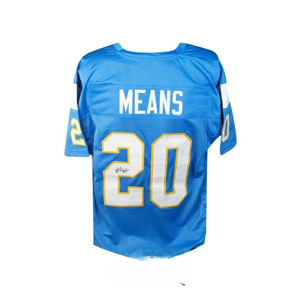 Natrone Means Autographed San Diego Chargers Custom Football Jersey - JSA COA