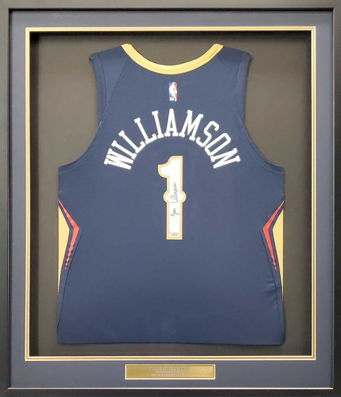 New Orleans Pelicans Zion Williamson Autographed Framed Blue Nike Jersey Fanatics