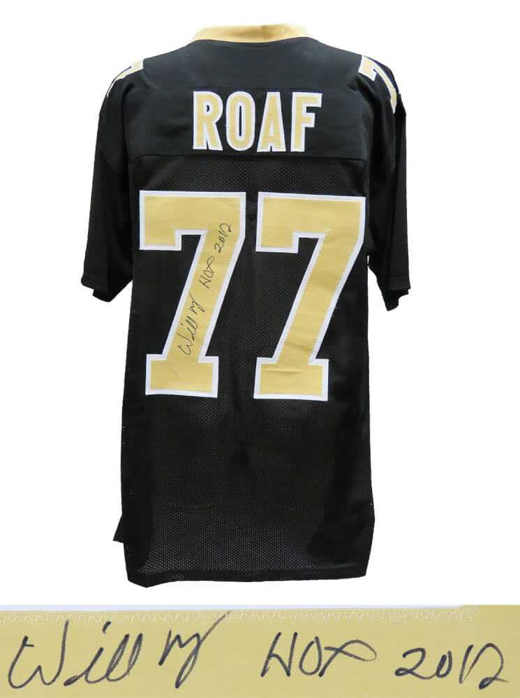 Willie Roaf Autographed New Orleans Saints Black Custom Jersey “HOF 2012” – Schwartz Authenticated