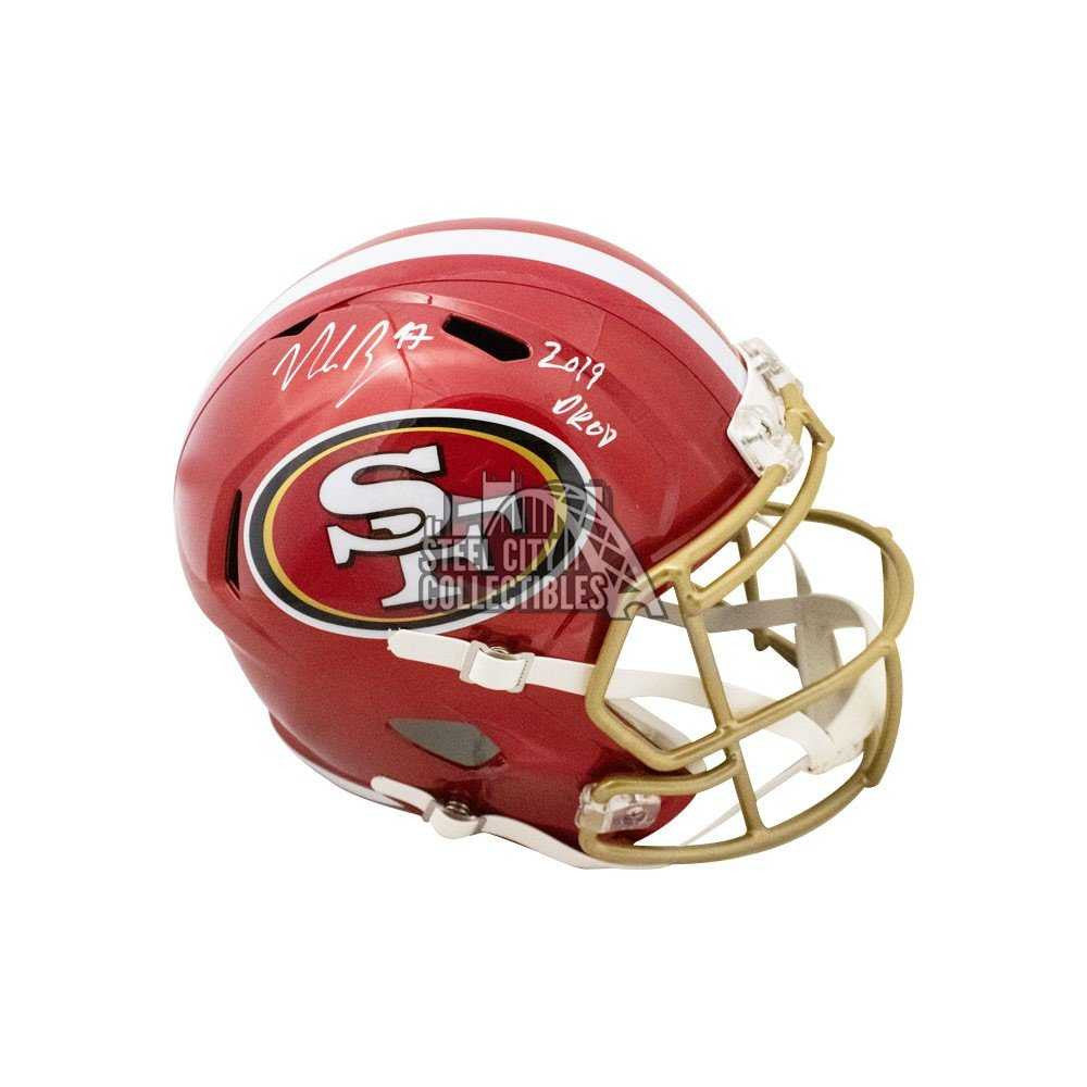 Nick Bosa 2019 DROY Autographed 49ers Flash Replica Full Size Helmet - BAS