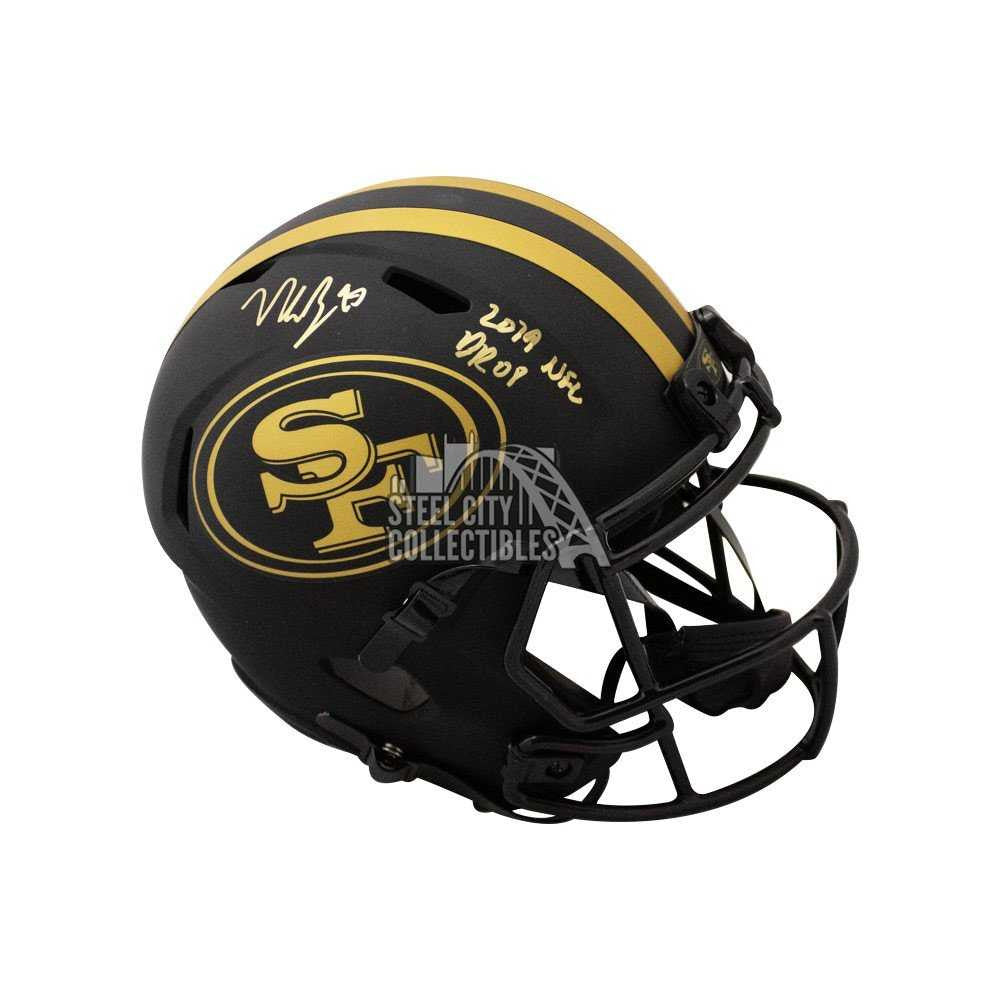 Nick Bosa 2019 NFL DROY Autographed 49ers Eclipse Replica Full-Size Football Helmet - BAS COA