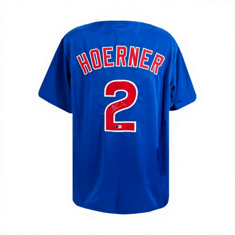 Nico Hoerner Autographed Chicago Cubs Blue Baseball Jersey – BAS COA