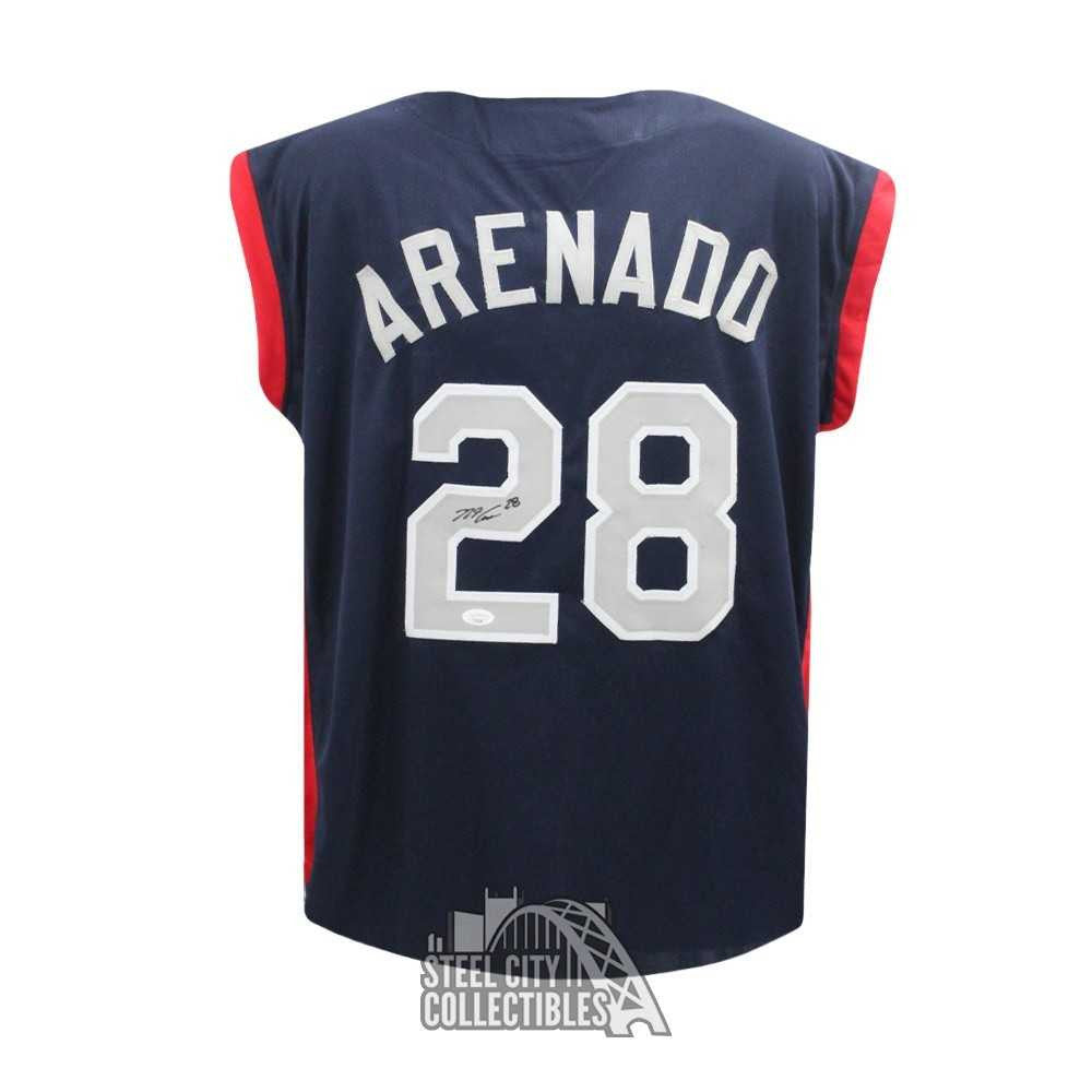 Nolan Arenado Autographed 2019 National Custom All Star Baseball Jersey - JSA