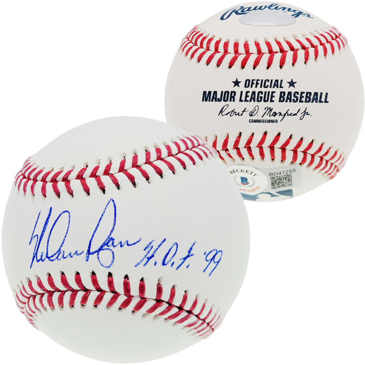 Nolan Ryan Autographed Official MLB Baseball Texas Rangers “HOF 99” (Beckett BAS)