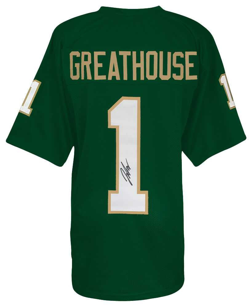 Notre Dame Fighting Irish Jaden Greathouse Signed Green Jersey