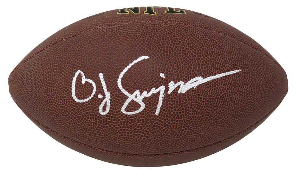 O.J. Simpson Signed Wilson Super Grip Full Size NFL Football - Schwartz Authenticated