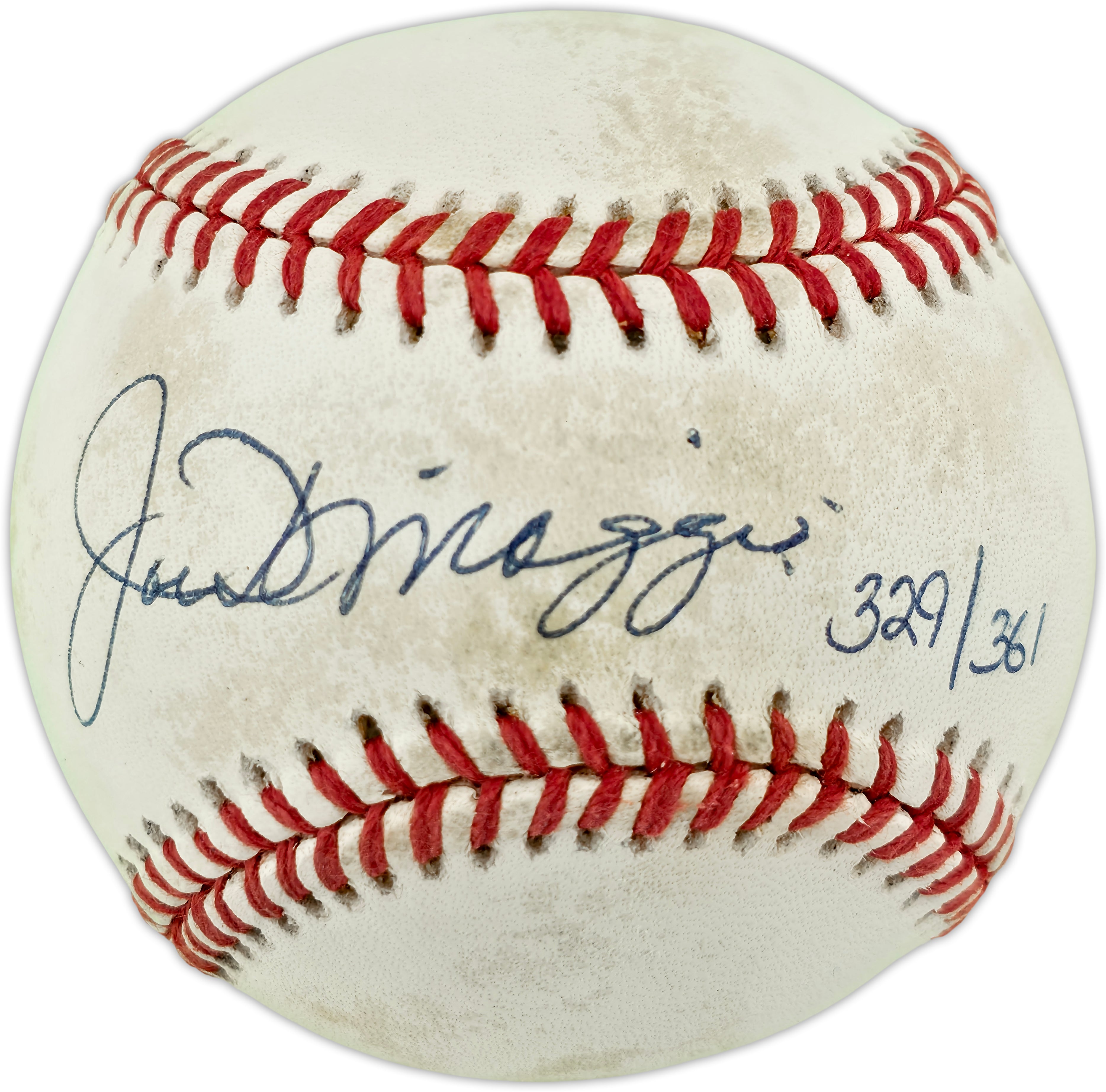 Joe DiMaggio Autographed Official AL Baseball New York Yankees Beckett BAS #AE85109