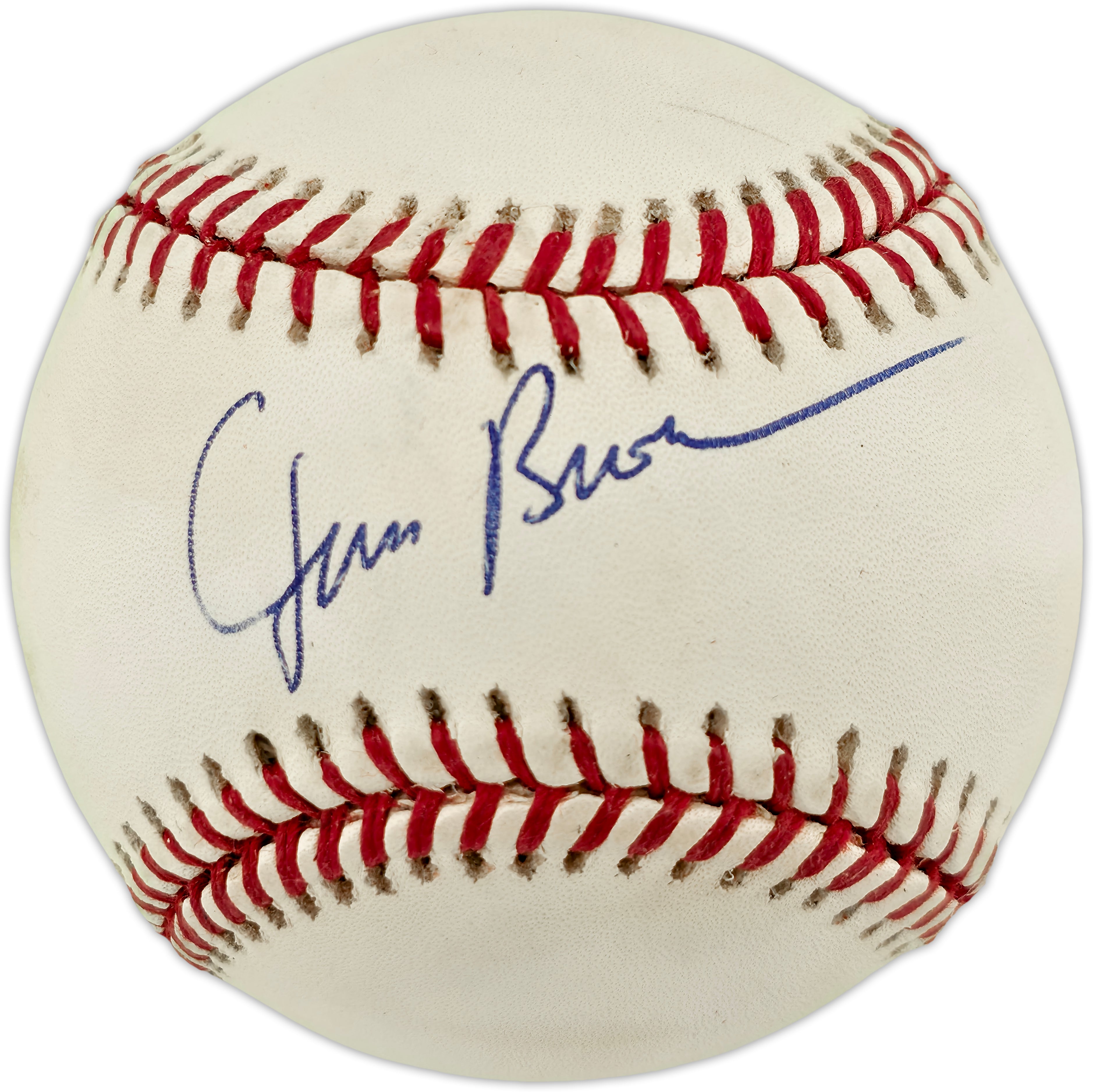 Jim Brown Autographed Official AL Baseball Cleveland Browns Beckett BAS #AE85108