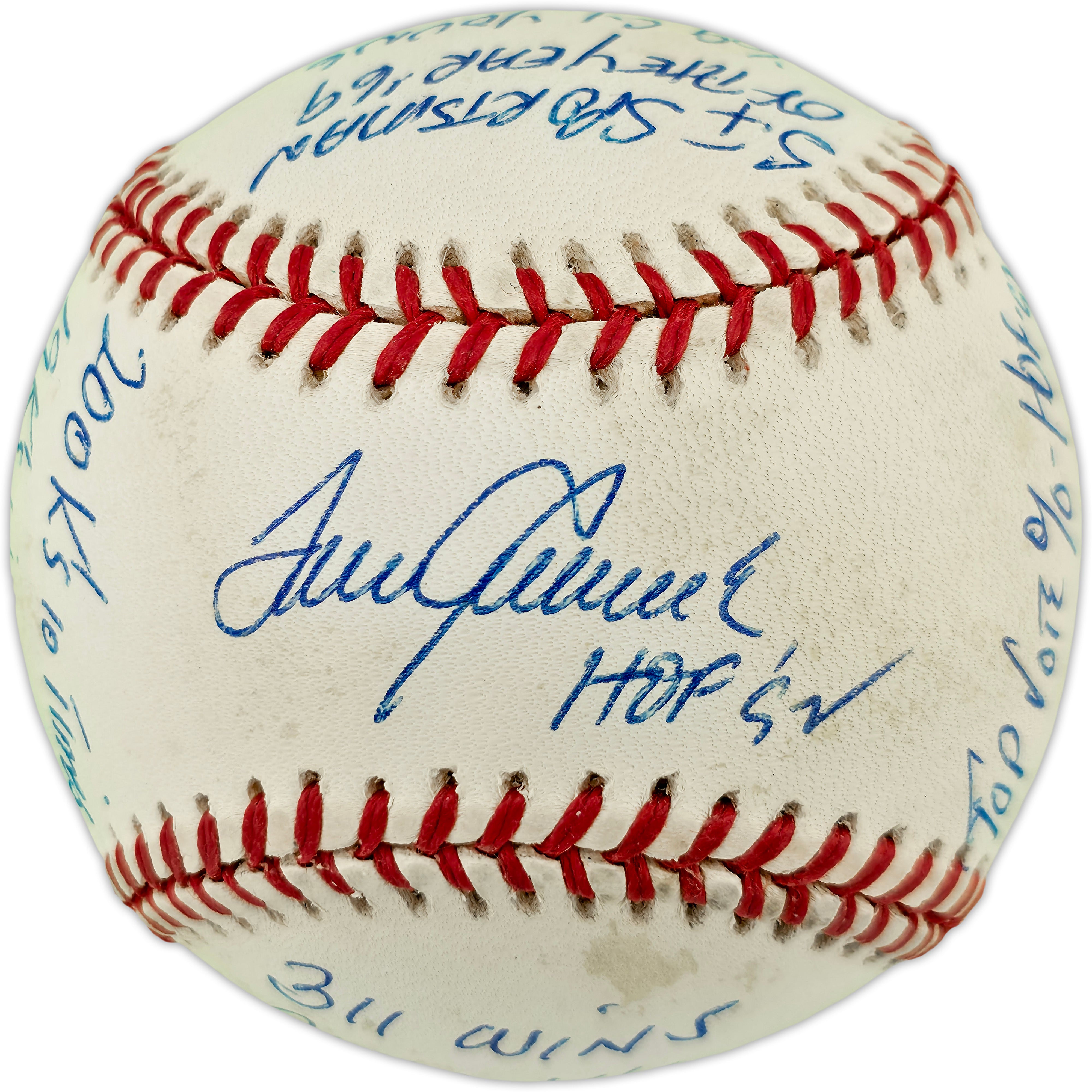 Tom Seaver Autographed Official NL Statball Baseball New York Mets Beckett BAS QR #BP42937