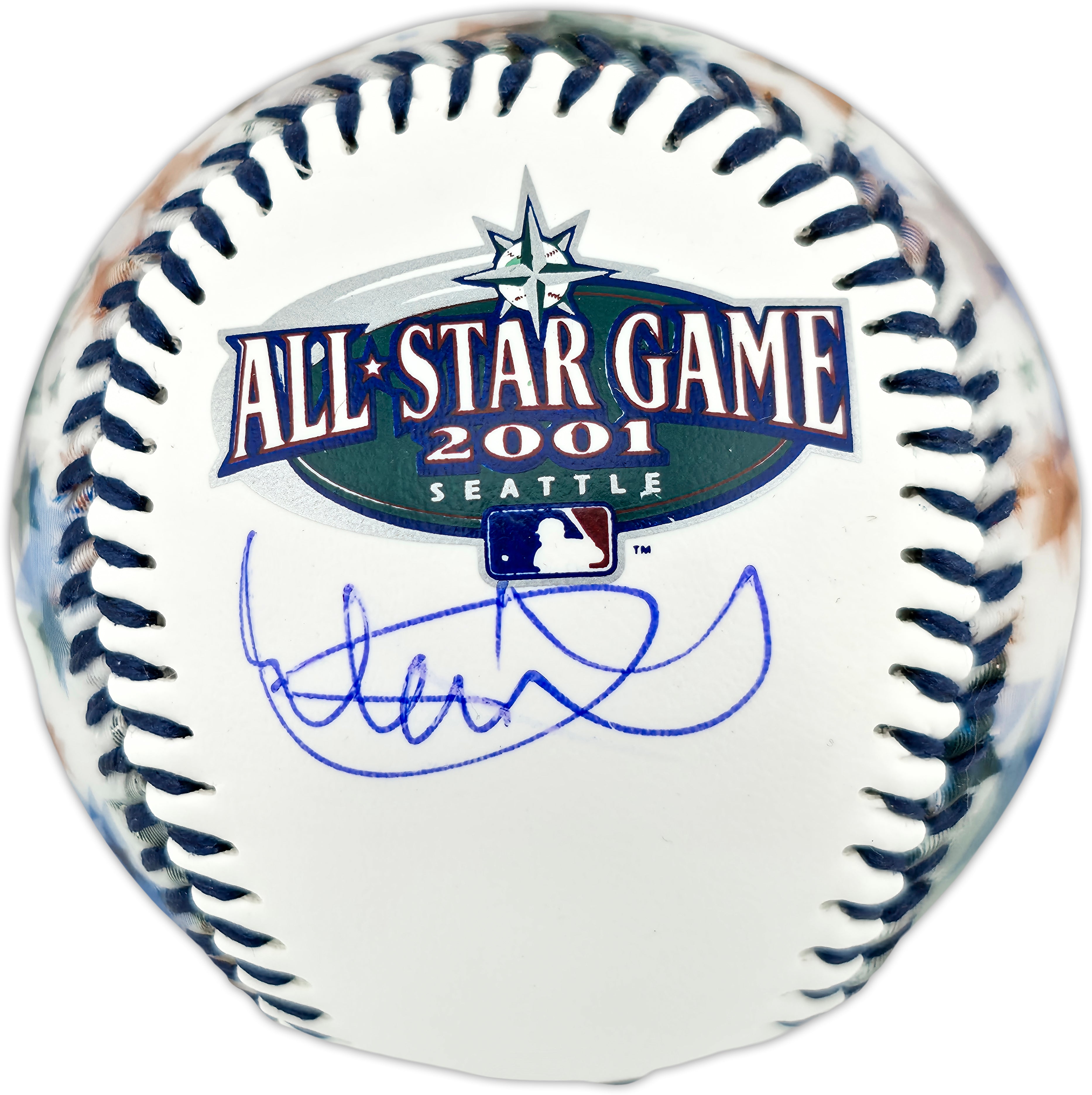 Ichiro Suzuki Autographed Official 2001 All Star Game Logo Fotoball Baseball Seattle Mariners Beckett BAS Witness #4W624937