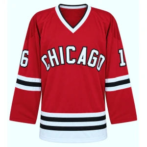 Eddie Olczyk Autographed Chicago Red Custom Hockey Jersey - JSA Authenticated