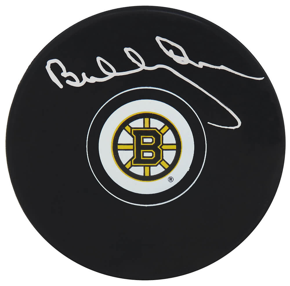 Bobby Orr Signed Boston Bruins Logo Hockey Puck - Beckett