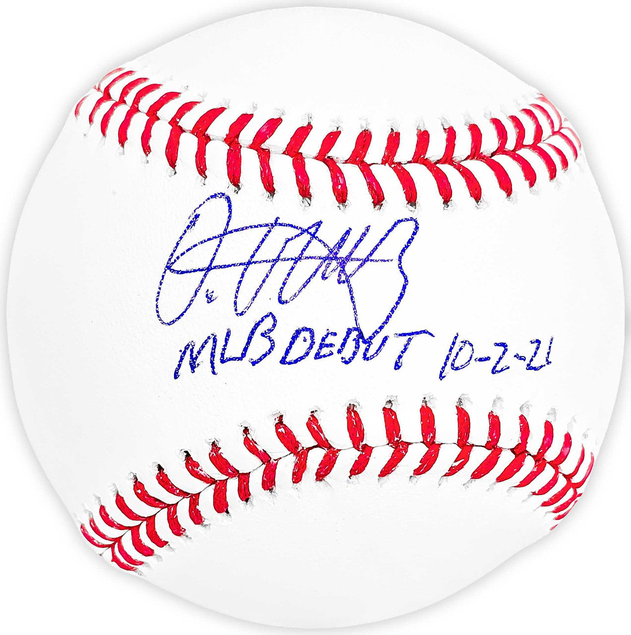 Oneil Cruz Autographed Official MLB Baseball Pittsburgh Pirates "MLB Debut 10-2-21" Beckett BAS QR