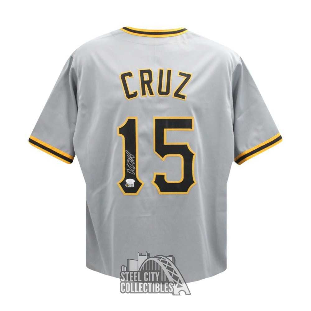 Oneil Cruz Autographed Pittsburgh Gray Custom Baseball Jersey - JSA