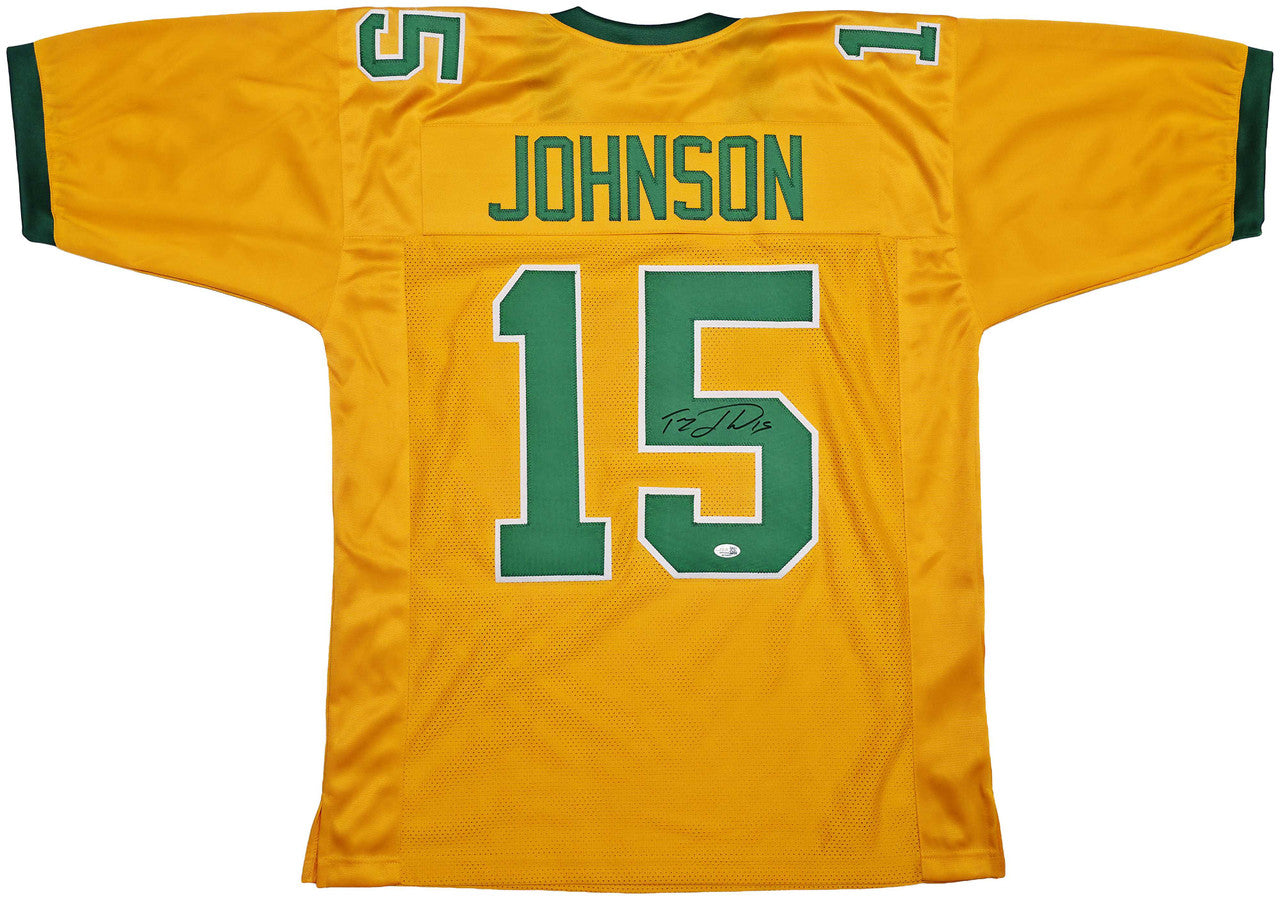 Oregon Ducks Tez Johnson Autographed Yellow Jersey JSA Witness