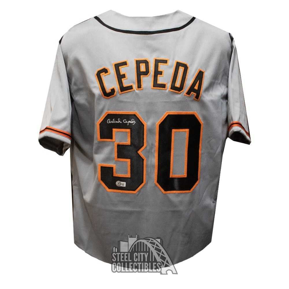 Orlando Cepeda Autographed San Francisco Custom Gray Baseball Jersey - BAS