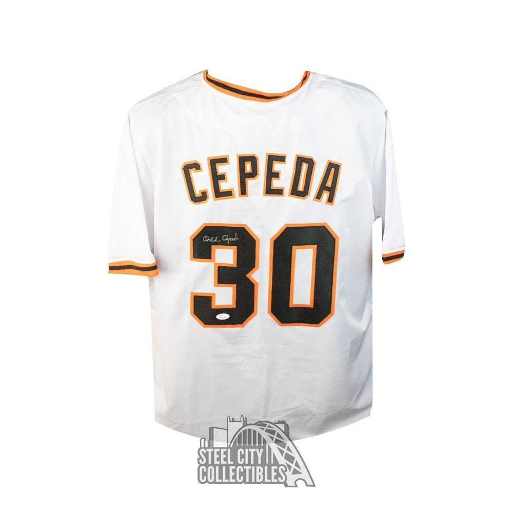 Orlando Cepeda Autographed San Francisco Custom White Baseball Jersey - JSA COA