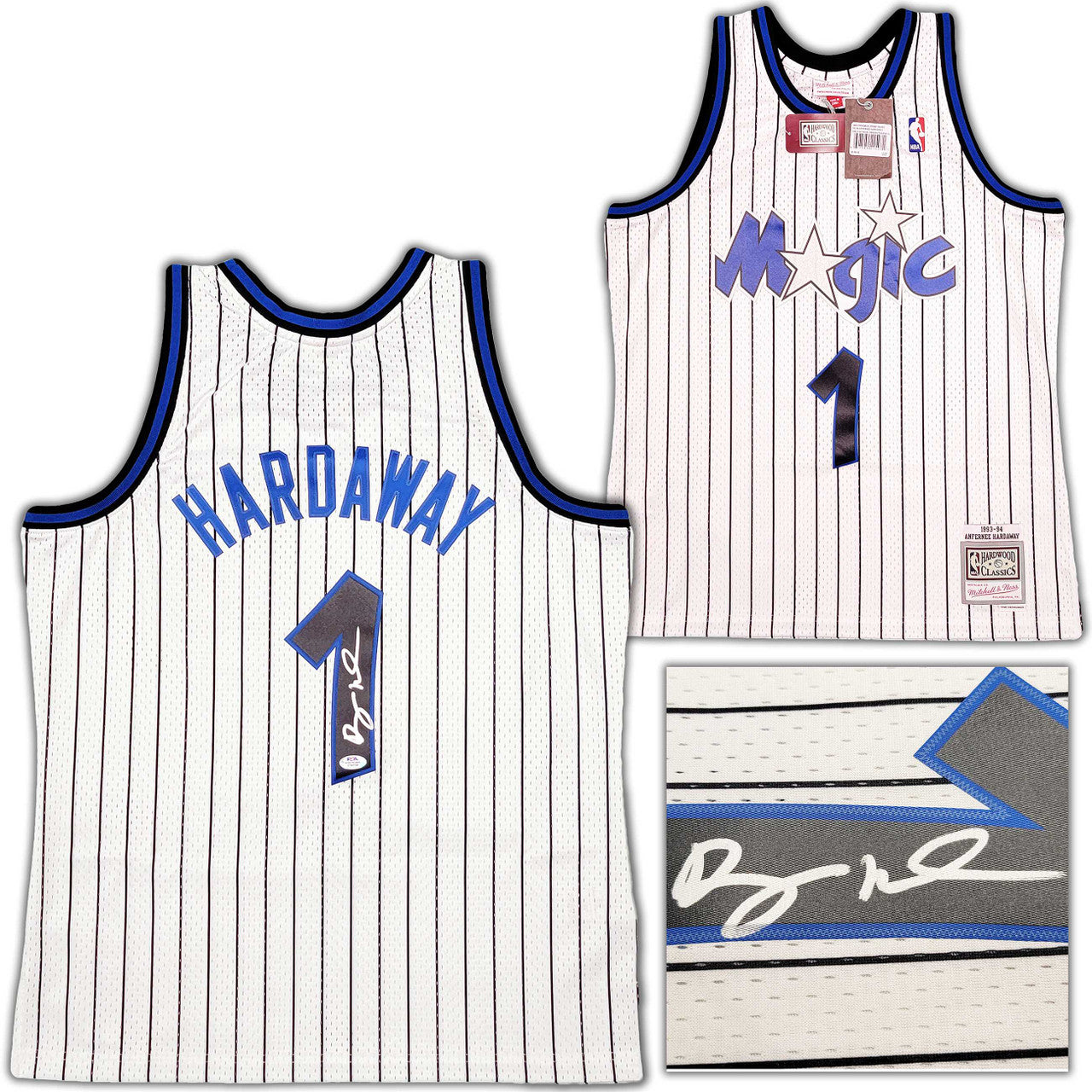 Orlando Magic Anfernee Penny Hardaway Autographed White Authentic Mitchell & Ness 1993-94 Hardwood Classic Swingman Jersey Size L PSA/DNA