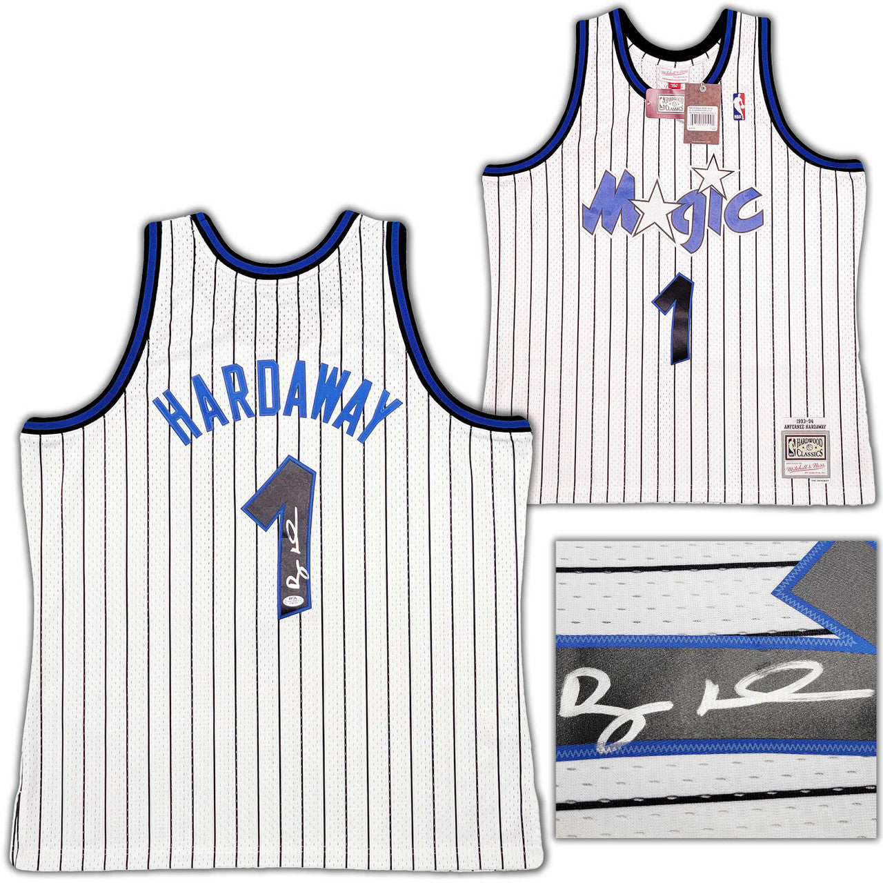 Orlando Magic Anfernee Penny Hardaway Autographed White Authentic Mitchell & Ness 1993-94 Hardwood Classic Swingman Jersey Size XL PSA/DNA