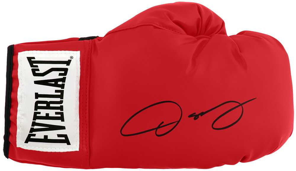 Oscar De La Hoya Signed Everlast Red Boxing Glove - Schwartz Authenticated