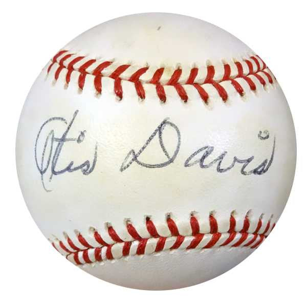 Otis Davis Autographed NL Baseball Brooklyn Dodgers PSA/DNA #Z33297