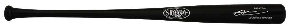 Owen Caissie Signed Louisville Slugger Pro Stock Black Baseball Bat