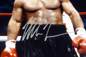 Mike Tyson Autographed 11x14 Ring Posing Photo (Silver Marker Signature) - Beckett BAS Certified