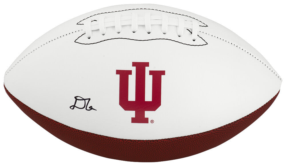 D'Angelo Ponds Signed Indiana Hoosiers Logo Brands White Logo Football