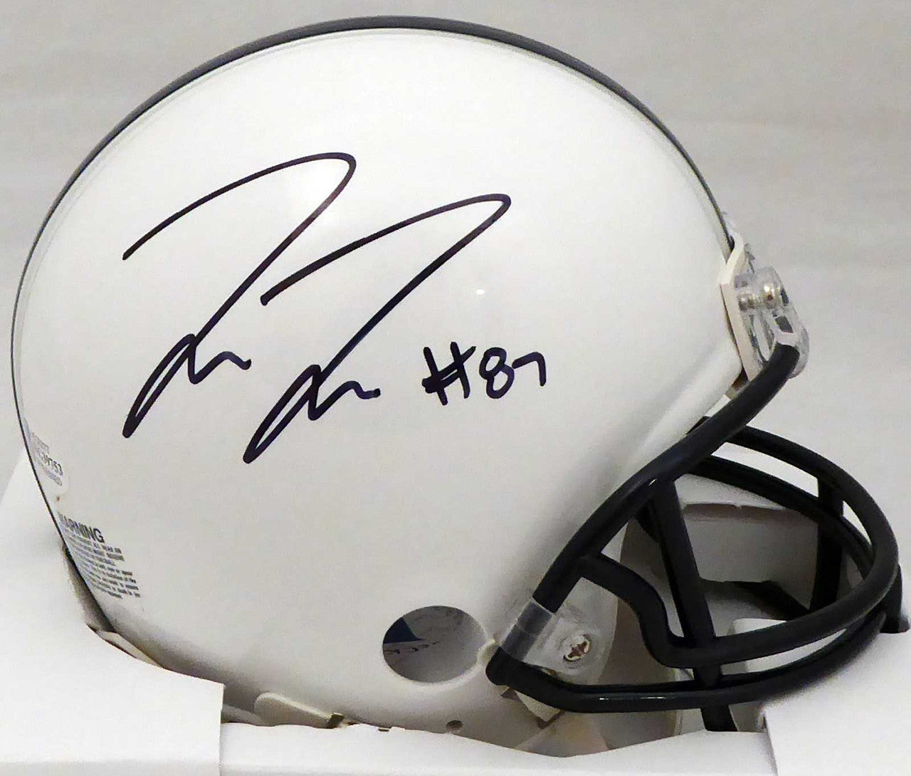 Pat Freiermuth Autographed Penn State Nittany Lions White Mini Helmet Beckett BAS Stock #191113
