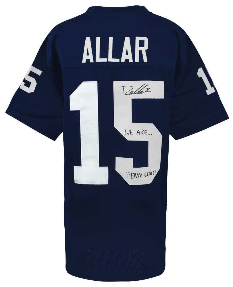 Penn State Nittany Lions Drew Allar Signed Navy Custom Jersey w/We Are Penn State - Schwartz Authenticated
