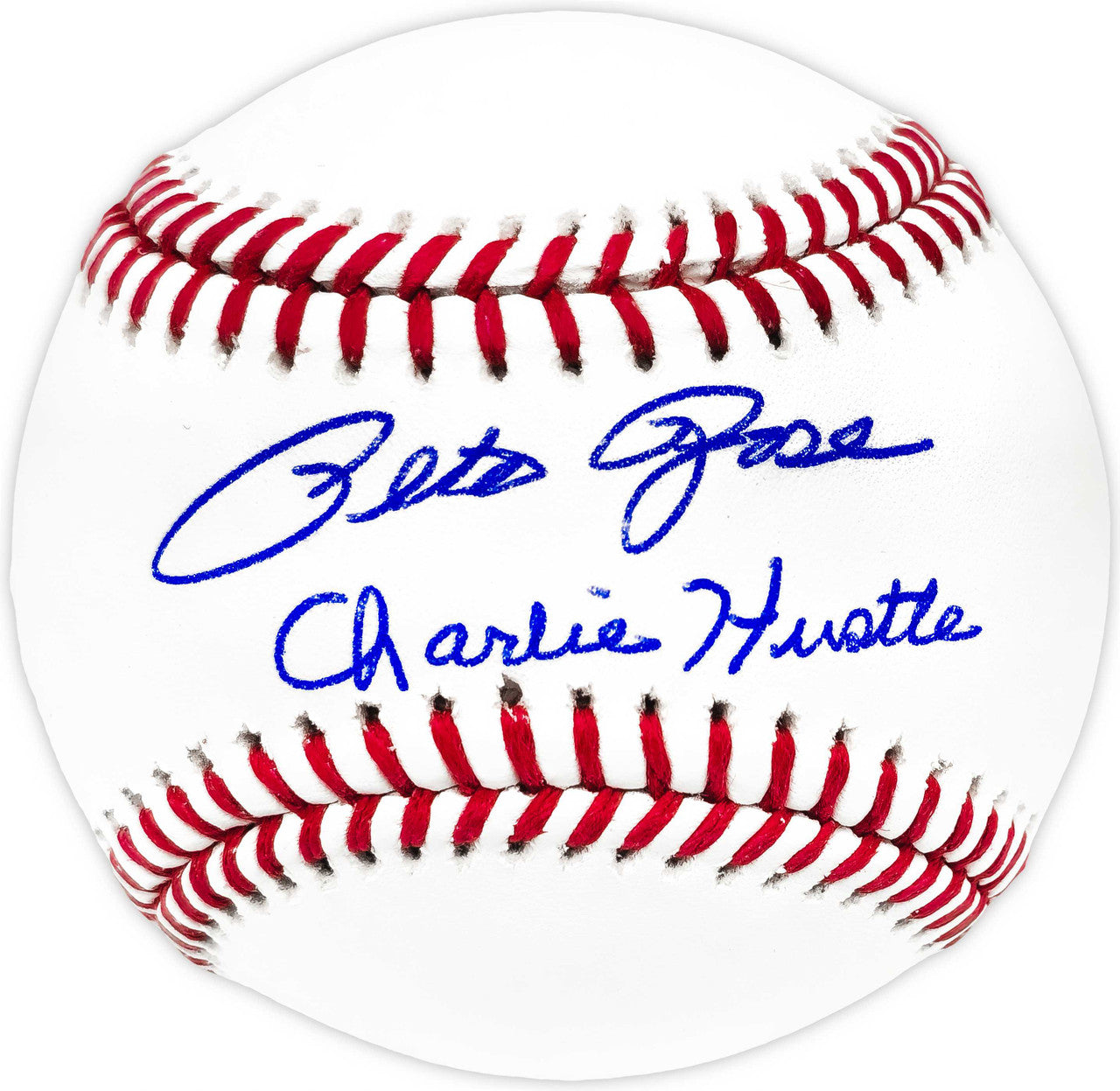 Pete Rose Autographed Official MLB Baseball “Charlie Hustle” – JSA Certified