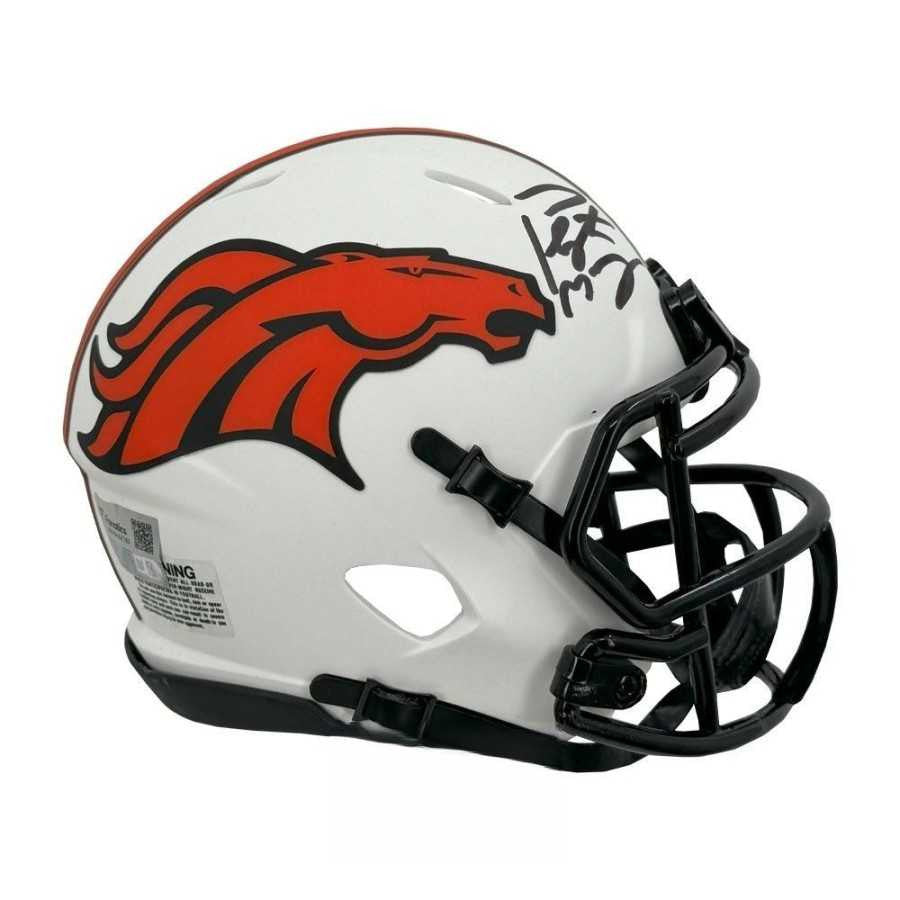 Peyton Manning Autographed Denver Broncos Lunar Eclipse Mini Football Helmet - Fanatics