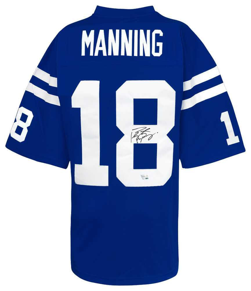 Peyton Manning Signed Indianapolis Colts Blue M&N 1998 Style NFL Legacy Premier Football Jersey - Fanatics