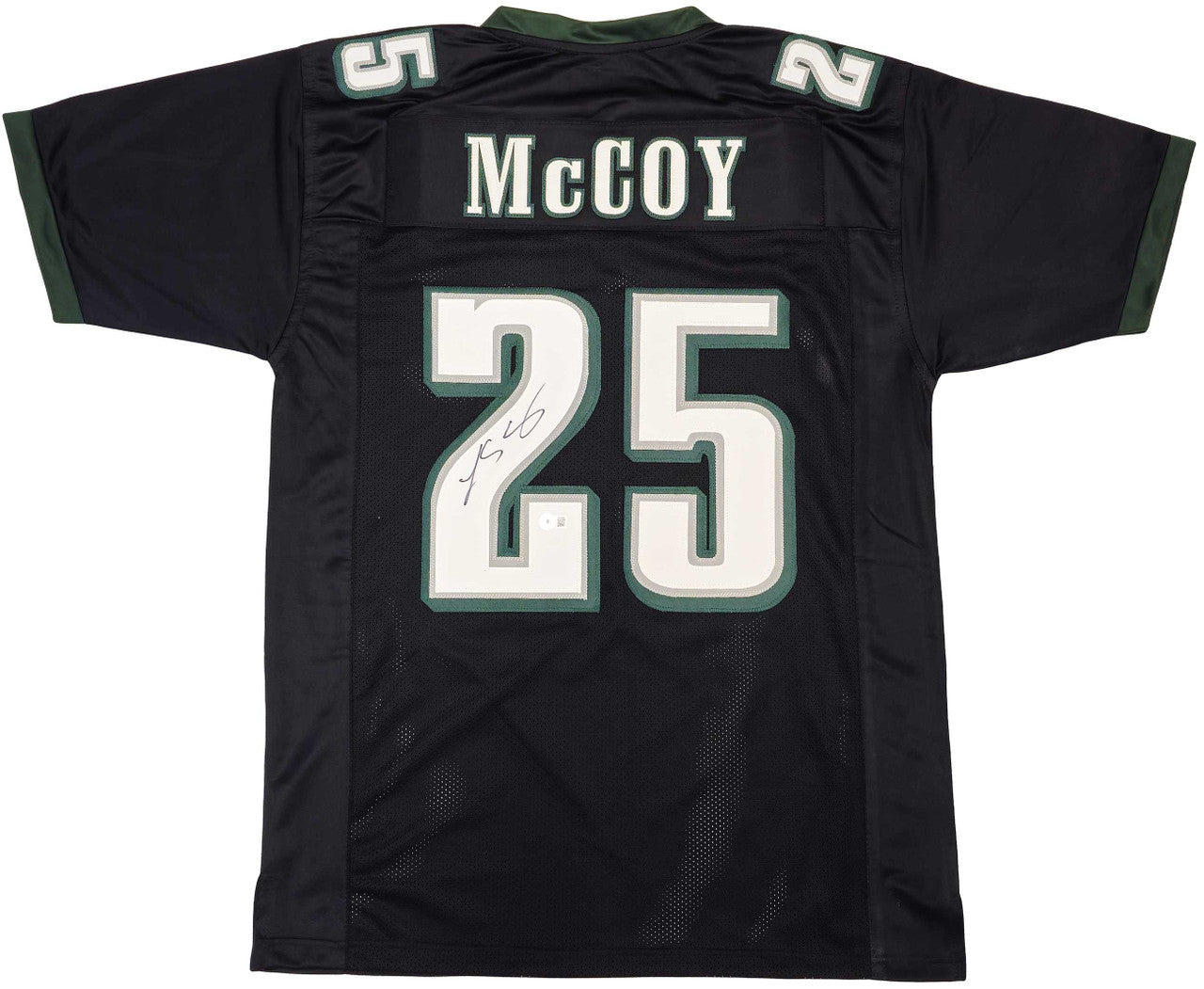 LeSean McCoy Autographed Philadelphia Eagles Black Jersey – Beckett BAS Witness