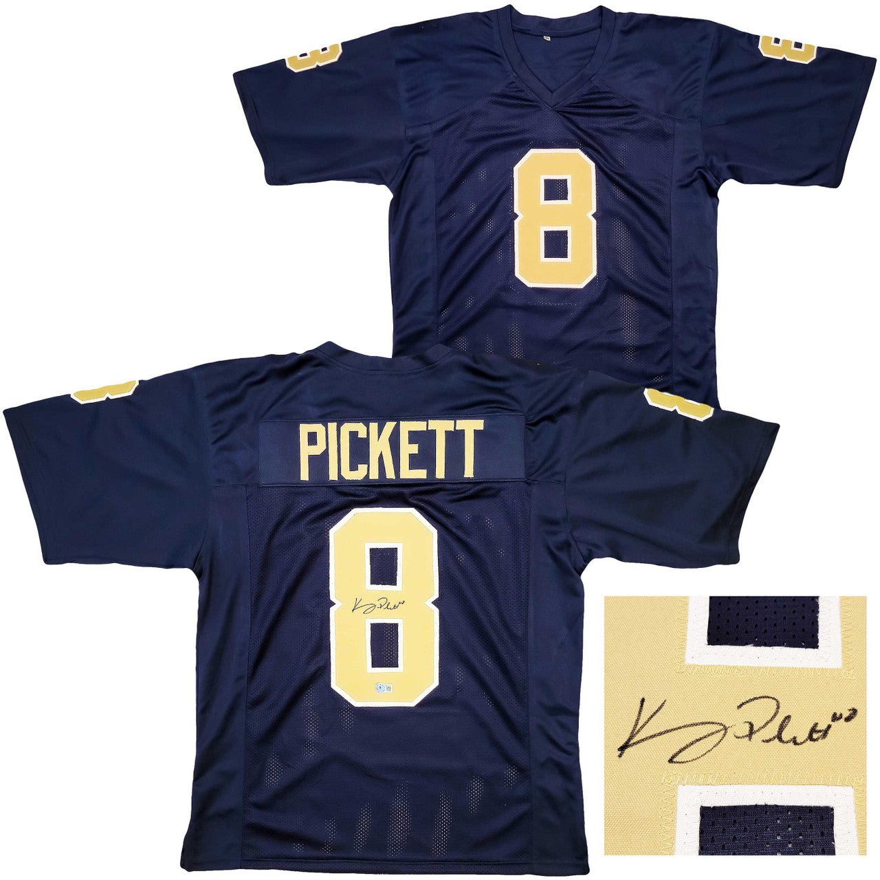 Pittsburgh Panthers Kenny Pickett Autographed Navy Jersey Beckett BAS QR