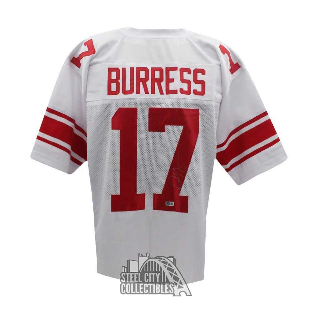 Plaxico Burress Autographed New York Giants White Custom Jersey – Beckett BAS Witness