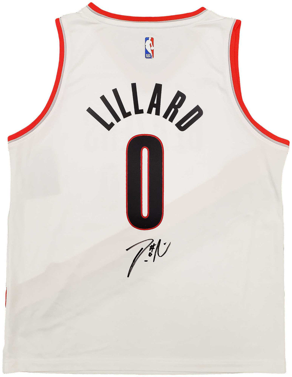 Portland Trail Blazers Damian Lillard Autographed White Fanatics Jersey Size L Beckett BAS