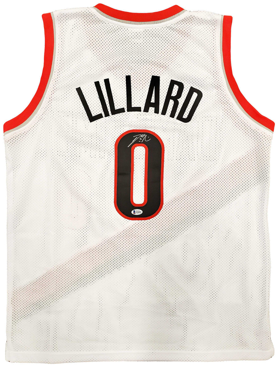 Portland Trailblazers Damian Lillard Autographed White Jersey Beckett BAS