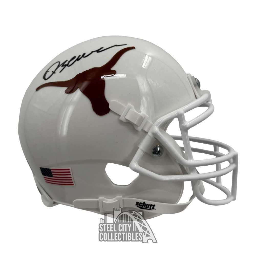 Quinn Ewers Autographed Texas Schutt Authentic Mini Football Helmet - BAS