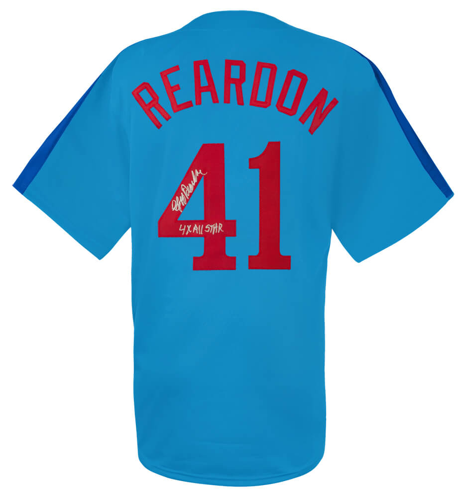 Minnesota Twins Jeff Reardon Signed Blue Throwback Custom Baseball Jersey w/4x All Star