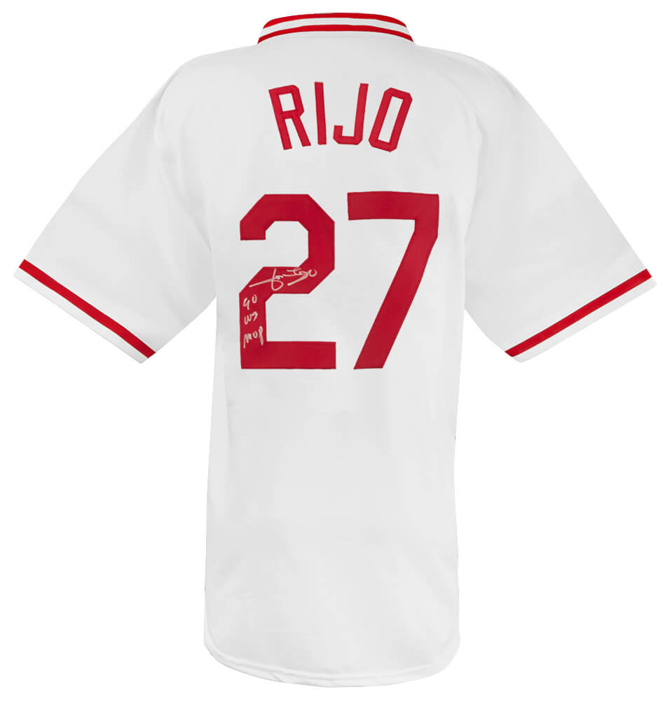 Jose Rijo Signed White Custom Baseball Jersey w/90 WS MVP